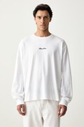 Guess Jeans tričko s dlouhým rukávem pánské bavlněné bílé M6YI30 K4181