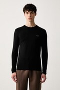Guess majica z dolgimi rokavi moška bombažna z elastanom črna M6YI28 K3733