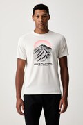 Asics T-shirt treningowy męski FUJITRAIL LOGO SS TOP beżowy 2011D527.102