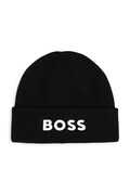 BOSS шапка бийни детска с вискоза черна J53584