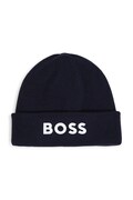 BOSS pletená čepice dětská námořnická modrá J53584