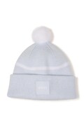 BOSS czapka z pomponem dziecięca bawełniana niebieska J53566