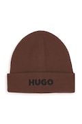 HUGO pletená čepice dětská hnědá G01315