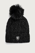 Blauer czapka z pomponem damska z dodatkiem wełny szara BLDA05565