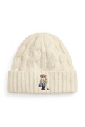 Polo Ralph Lauren czapka damska wełniana beżowa 455P23854