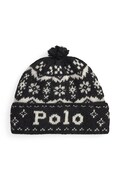 Polo Ralph Lauren czapka damska wełniana czarna 455P23854