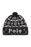 Polo Ralph Lauren czapka damska wełniana czarna 455P23854