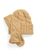 Lauren Ralph Lauren komplet damski z dodatkiem wełny brązowy 454P23538