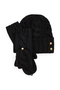 Lauren Ralph Lauren komplet damski z dodatkiem wełny czarny 454P23538