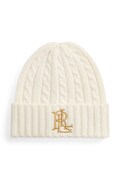 Lauren Ralph Lauren czapka beanie damska z wełną beżowa 454P23505