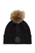 Lauren Ralph Lauren czapka z pomponem damska z wełną czarna 454P23502