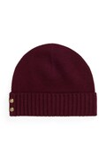 Lauren Ralph Lauren czapka damska z dodatkiem wełny bordowa 454P04510