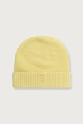 Patrizia Pepe шапка beanie дамска от вълнена материя жълта 2F0106 K293