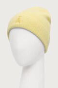 Patrizia Pepe czapka beanie damska z wełną żółta 2F0106 K293