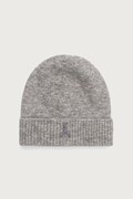 Patrizia Pepe czapka beanie damska z wełną szara 2F0106 K293