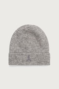 Patrizia Pepe czapka beanie damska z wełną szara 2F0106 K293
