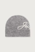 HUGO czapka beanie damska z wełną Sesperry_Hat szara 50569947