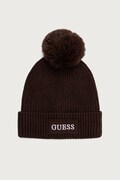 Guess čiapka s brmbolcom dámska AMORETTE hnedá AW5650 WOL01