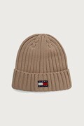 Tommy Jeans kapa za žene od pamuka bež AW0AW18979