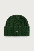 Tommy Hilfiger beanie kapa ženska z volno zelena AW0AW19111