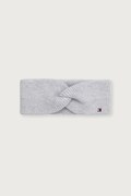 Tommy Hilfiger opaska na głowę damska z dodatkiem wełny szara AW0AW19103