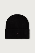 Tommy Hilfiger kapa za žene s dodatkom vune crna AW0AW19102