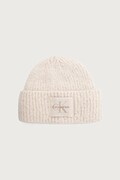 Calvin Klein čiapka beanie dámska s prímesou vlny béžová LV04F8104G