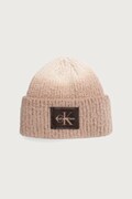 Calvin Klein čiapka beanie dámska s prímesou vlny béžová LV04F8102G