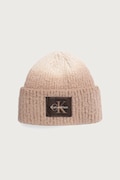 Calvin Klein čiapka beanie dámska s prímesou vlny béžová LV04F8102G