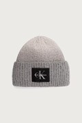 Calvin Klein čiapka beanie dámska s prímesou vlny sivá LV04F8102G