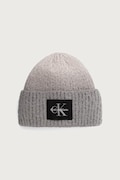 Calvin Klein čiapka beanie dámska s prímesou vlny sivá LV04F8102G