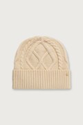 Armani Exchange шапка beanie жіноча з додаванням вовни бежева XW003010 AF25938