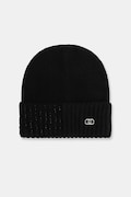 Liu Jo czapka beanie damska czarna 2F6027 MAA06