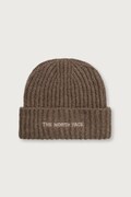 The North Face σκούφος beanie γυναικείος από πρόσμιξη μαλλιού μερινό Fohair καφέ NF0A887T2H91