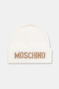 Moschino czapka damska z wełną beżowa M3469 65473