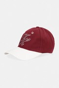 Tommy Hilfiger čiapka so šiltom dámska bavlnená burgundská AW0AW18678