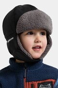 Didriksons czapka uszatka dziecięca BIGGLES CAP 7 czarna 506340