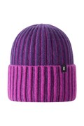 Reima czapka beanie dziecięca z wełną Veikee fioletowa 5300371A
