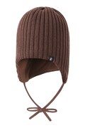 Reima czapka beanie dziecięca z wełny merino Myssytys brązowa 5300324A