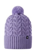 Reima czapka z pomponem dziecięca z wełną merino Routii fioletowa 5300088C