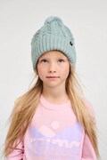 Reima czapka z pomponem dziecięca z wełną merino Routii zielona 5300088C