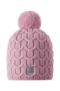 Reima czapka z pomponem dziecięca z wełny merino Nyksund różowa 5300066B