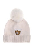 Guess czapka z pomponem dziecięca z wiskozy biała H6BZ15 Z1943