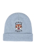 Kenzo Kids pletená čepice dětská s příměsí vlny modrá K62156