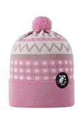 Reima czapka z pomponem dziecięca z wełną merino Moomin Flinga różowa 5300133C