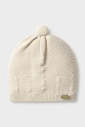Mayoral Newborn шапка для немовлят бавовняна бежева 9127