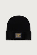 Woolrich CFWOAC2053MRUF0428 czapka wełniana męska czarna Legacy Patch