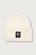 Blauer czapka beanie męska z dodatkiem wełny beżowa BLUA05573