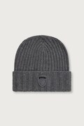 Blauer czapka beanie męska z dodatkiem wełny szara BLUA05556