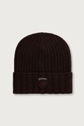 Blauer czapka beanie męska z dodatkiem wełny brązowa BLUA05556